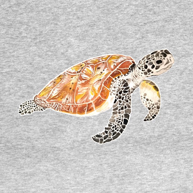 Sea Turtle Watercolor by wyckedguitarist